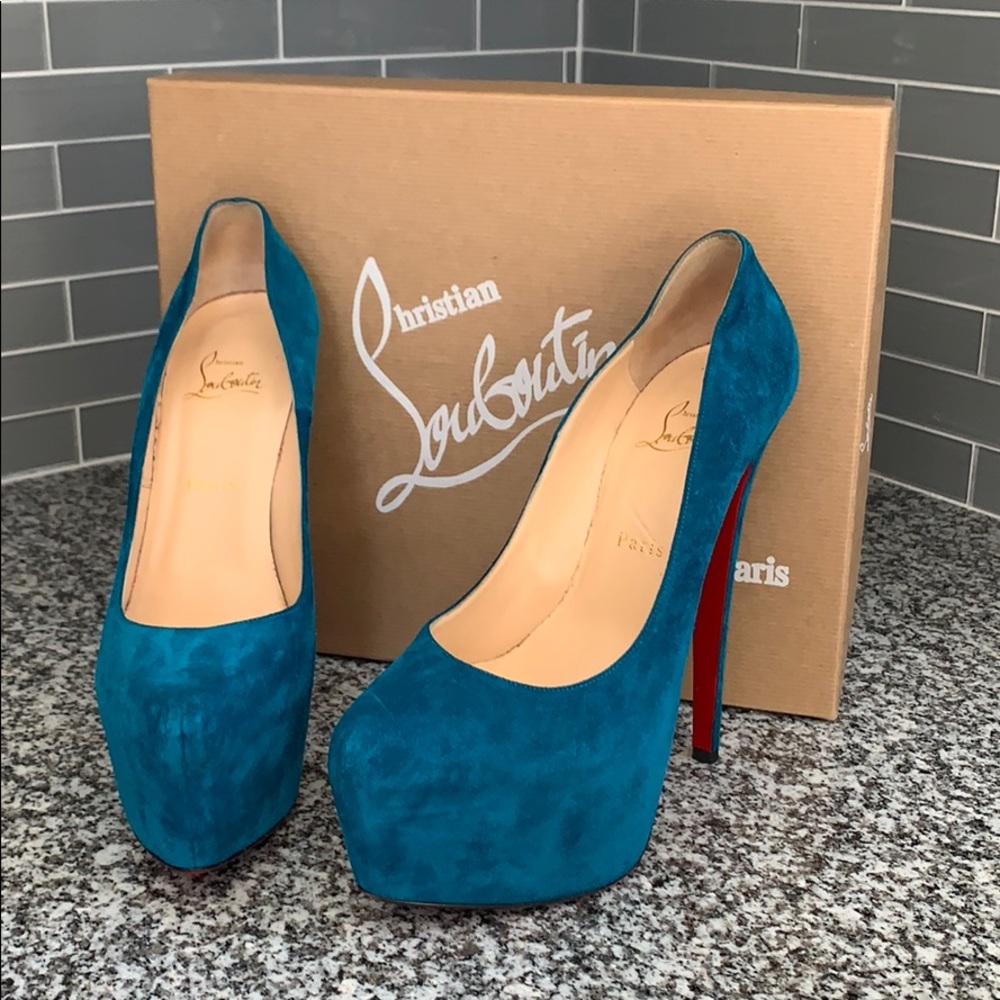 Christian Louboutin suede daffodils